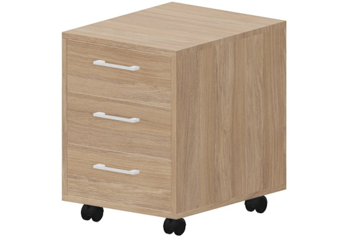 Тумба мобильная усиленная Мейлон, цвет светлый дуб