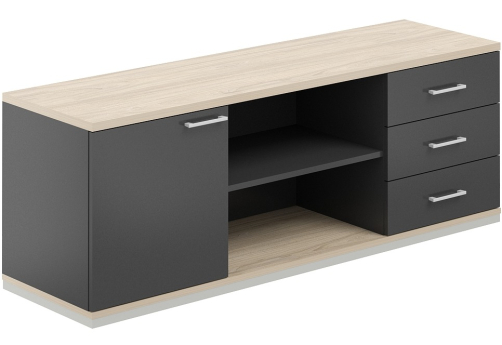 Тумба сервисная с замком Фламинго, цвет антрацит + акация