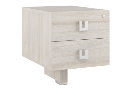 Тумба подвесная с 2 ящиками, цвет светлый дуб