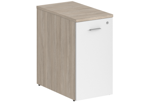 Тумба-органайзер Индиго Вуд, цвет дуб светлый + белый