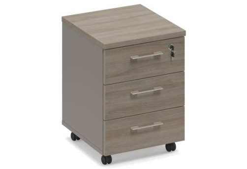 Тумба подкатная 3 ящика с замком Види Вуд, цвет вяз