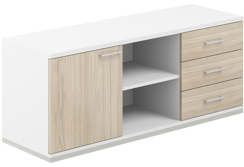 Тумба сервисная с замком Фламинго, цвет белый + акация