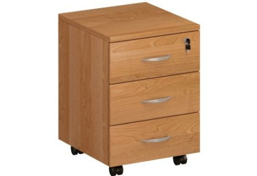 Тумба подкатаня 3 ящика с центральным замком Тарли, цвет ольха