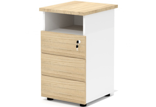 Тумба приставная Некста, цвет вяз + белый