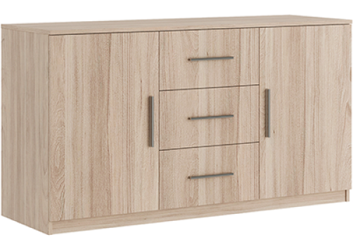 Креденция с ящиками с древесным фасадом Виенсо, цвет вяз