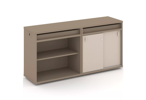 Тумба двойная с топом (набор №5, вариант 2), цвет латте + капучино