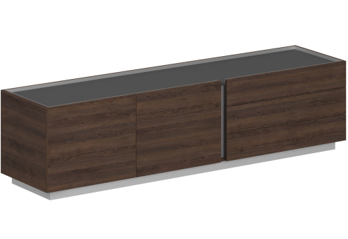 Тумба опорная приставная правая, цвет дуб темный