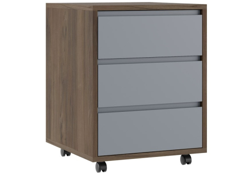 Тумба подкатная Модесто, цвет орех дижон + серый