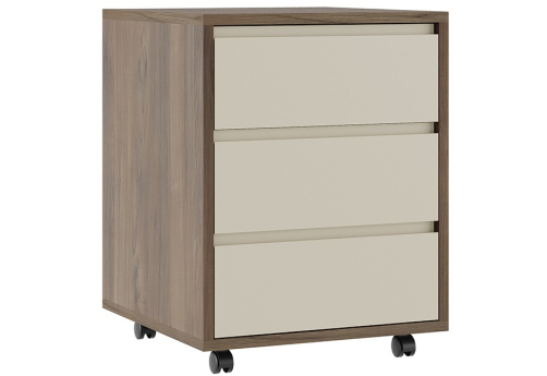 Тумба подкатная Модесто, цвет дуб капучино + бежевый