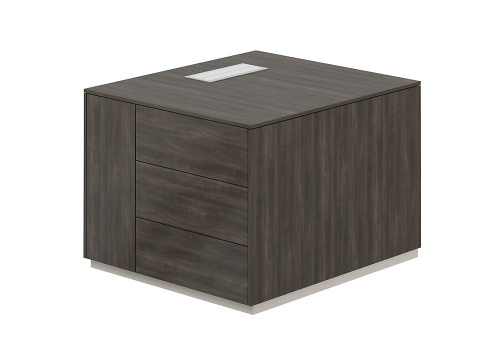 Тумба опорная левая Дания, цвет брэнсон трюфель