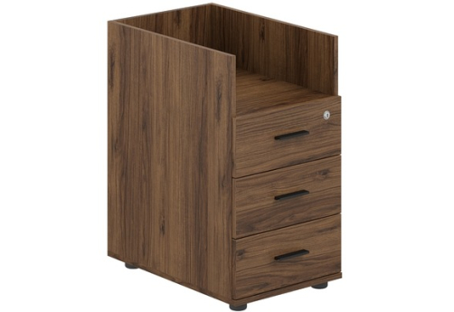 Тумба приставная с 3 ящиками и нишей (без топа) Индиго Вуд, цвет дуб модена