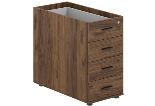 Тумба приставная с 4 ящиками (без топа), 400х800х725, цвет дуб модена