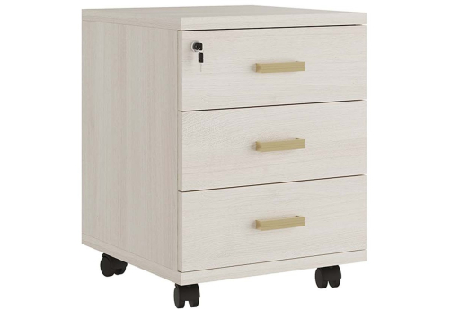 Тумба подкатная с 3 ящиками Визави, цвет дуб шамони светлый