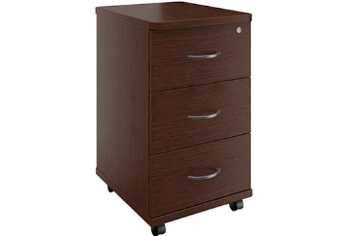 Тумба мобильная с 3 ящиками Адмирал, цвет венге