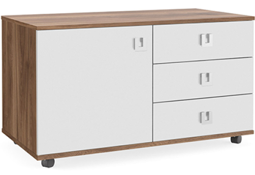 Приставка Пальмира, цвет орех бренди + белый