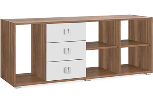 Креденция Пальмира, цвет орех бренди + белый