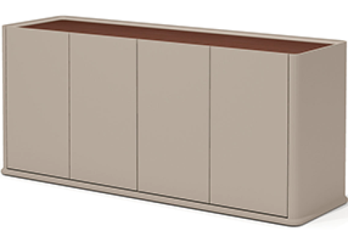 Греденция Наполи, цвет дуб дюваль + серый кварц + мокко