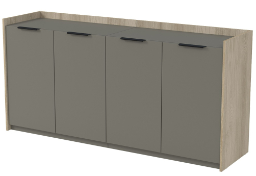 Тумба двусоставная Венди, цвет светлый дуб + терра