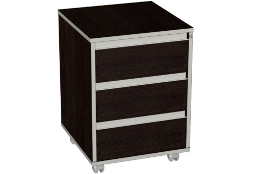 Тумба выкатная с замком Валенсия, цвет венге