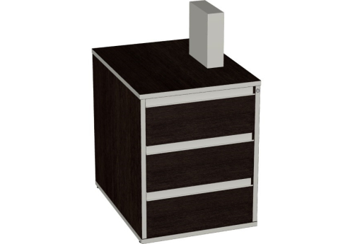 Тумба приставная (без топа) Валенсия, цвет венге