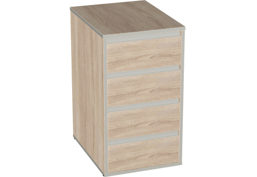 Тумба приставная с замком Валенсия, цвет дуб сонома