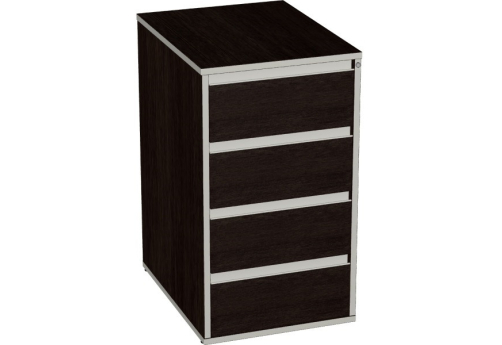 Тумба приставная с замком Валенсия, цвет венге