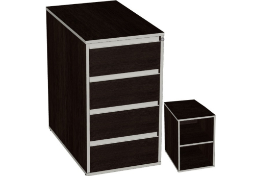 Тумба приставная (с полкой) Валенсия, цвет венге