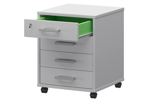 Тумба подкатная Аксима, цвет белый