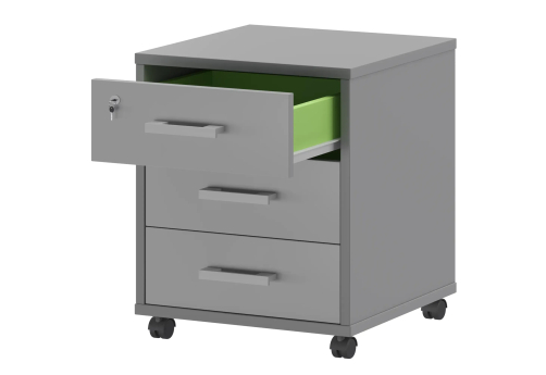 Тумба подкатная Аксима, цвет серый