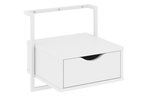 Тумба навесная Европа, цвет белый бриллиант + белый