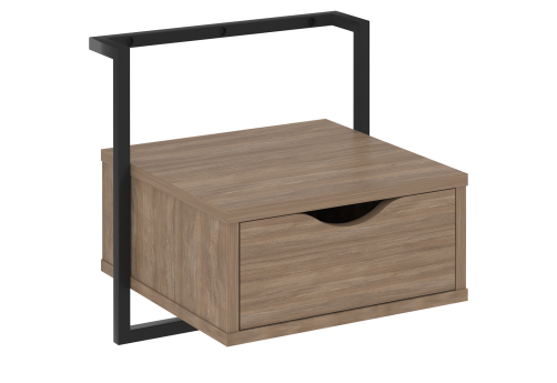 Тумба навесная Европа, цвет дуб аризона + черный