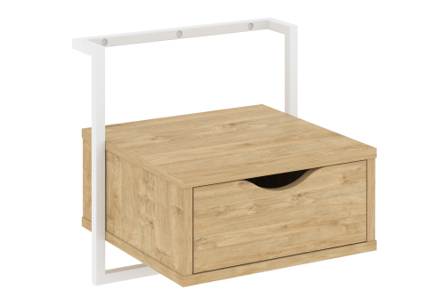 Тумба навесная Европа, цвет тиквуд светлый + белый