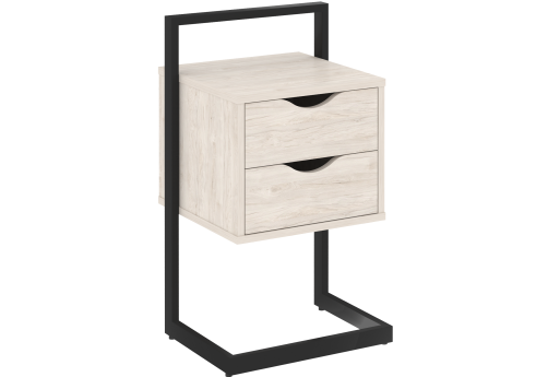Тумба приставная Европа, цвет денвер светлый + черный