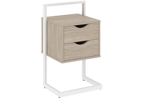 Тумба приставная Европа, цвет дуб аттик + белый