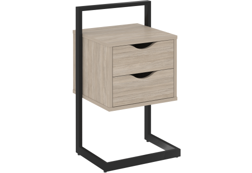 Тумба приставная Европа, цвет дуб аттик + черный