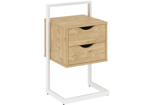 Тумба приставная Европа, цвет тиквуд светлый + белый