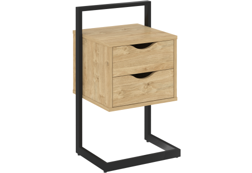 Тумба приставная Европа, цвет тиквуд светлый + черный