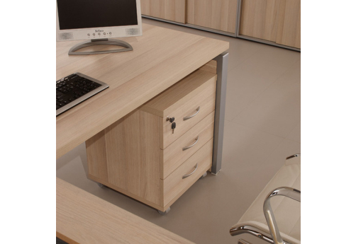 Тумба подкатная 3 ящика Романо, цвет дуб