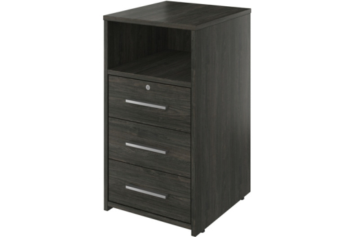 Тумба приставная 3 ящика с нишей Атланта, цвет темное дерево