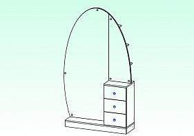 Комод с зеркалом Трисс 2 BMS