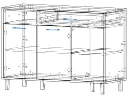 Комод с подсветкой Malvin H72 BMS