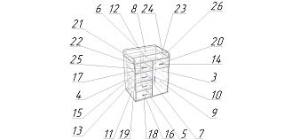 Пеленальный комод Люсси 6 BMS