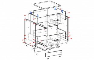 Прикроватная тумба Венеция 5 BMS