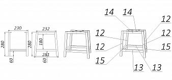 Тумба прикроватная Рио 12 BMS