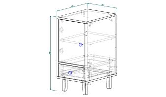Тумба прикроватная Брукс 3 BMS