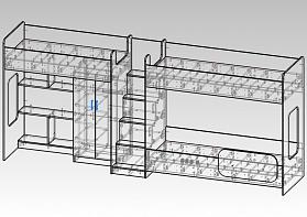 Трехъярусная кровать Миф 43.1.5 BMS