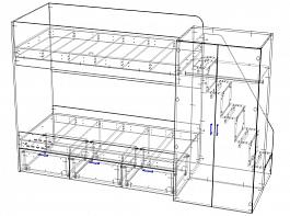 Кровать двухъярусная Бемби-3 BMS