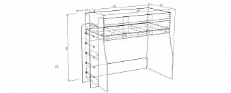 Детская кровать с диваном Шайн 2C BMS