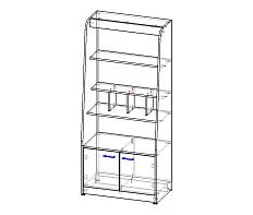 Книжный стеллаж SL Biconcept BMS