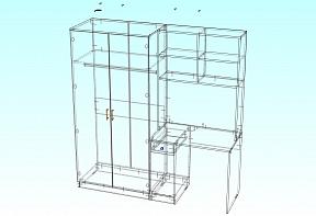 Шкаф со столом Октава 7 BMS